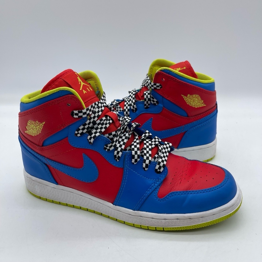 Nike Jordan Air Jordan 1 Retro High 705300-615 Youth Size 6Y Shoes 'Racing Pack'